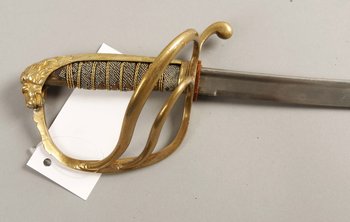 213855. OFFICERSSABEL, 1800-tal.