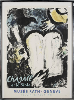 214109. MARC CHAGALL, efter, utställningsaffisch, 1962.