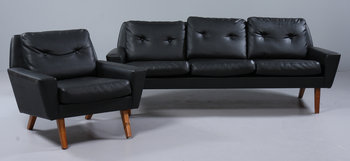215175. SOFFA samt FÅTÖLJ, 1960-tal.