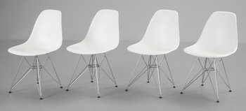 217091. STOLAR, 4 st. Plastic chair, Charles och Ray Eames, Vitra 2001.