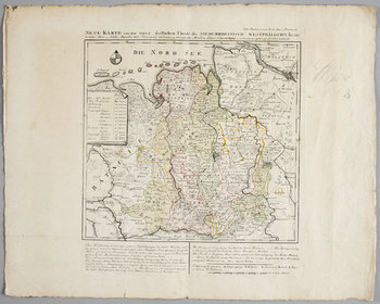 219495. KARTA, delvis kolorerad, 1700-tal.