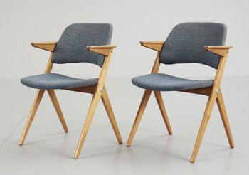 219919. KARMSTOLAR, ett par, ur Triva-serien, Bengt Ruda, Nordiska Kompaniet, 1950-tal.