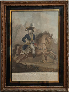 220226. OKÄND KONSTNÄR, kolorerat kopparstick, 1800-tal.
