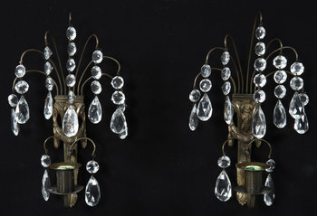 220404. LAMPETTER, ett par, gustaviansk stil, 1900-tal.