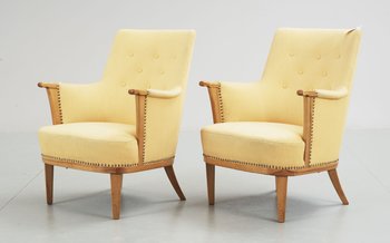 223688. FÅTÖLJER, ett par. Carl Malmsten.