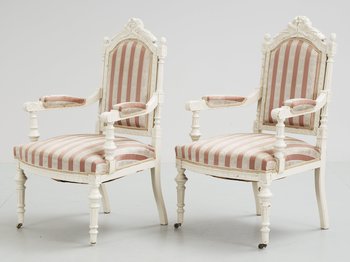 227173. KARMSTOLAR, ett par, Louis XVI-stil, 1900-talets början.