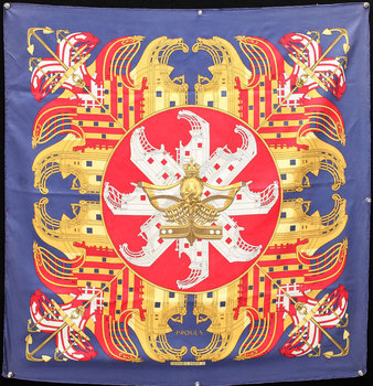 227302. SCARF, siden. Proues Hermés, Paris.