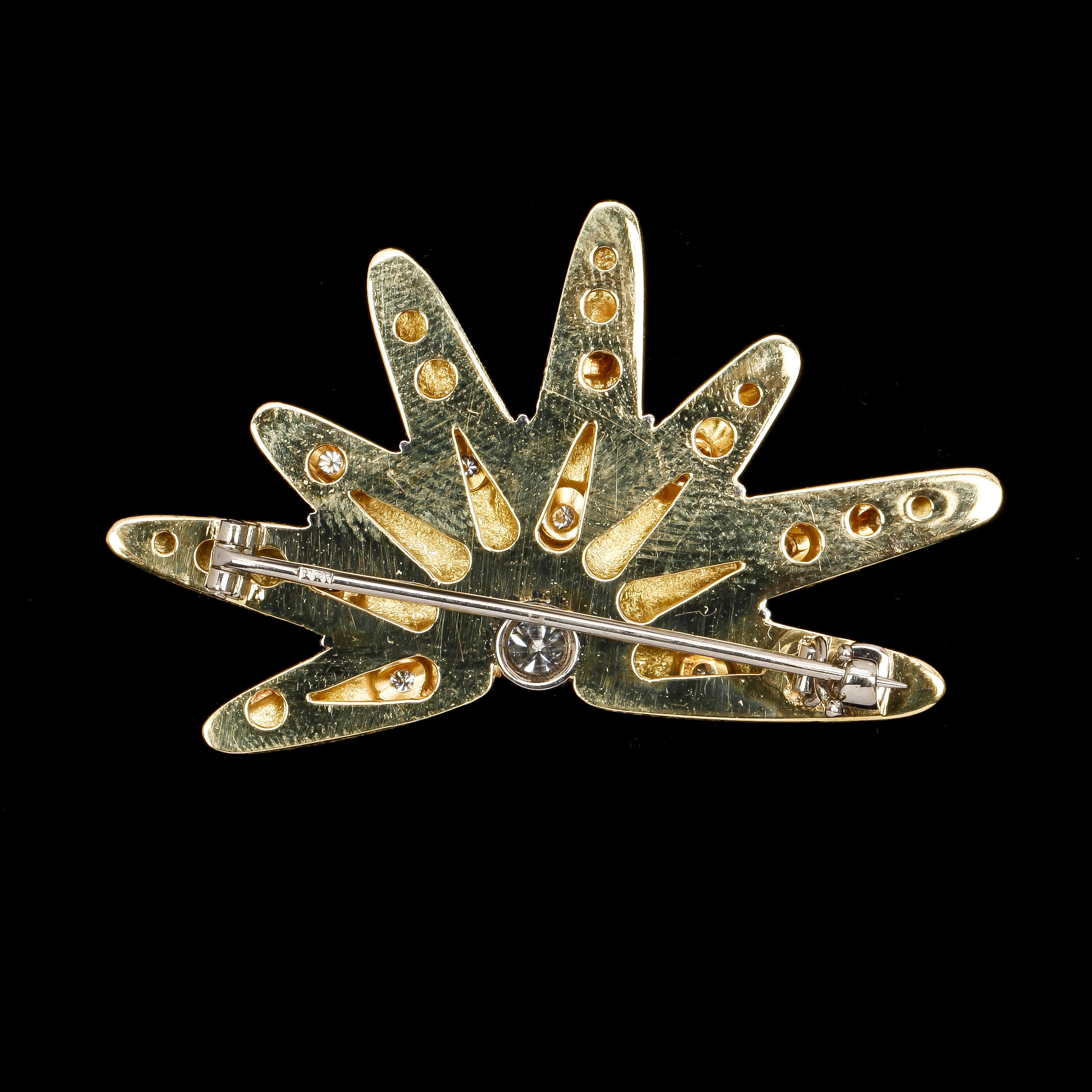 BROSCH, briljantslipade diamanter, tot. 0.40 ct. - Bukowskis