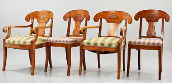229279. SALONGSGRUPP, 5 delar, Karl Johan, 1800-tal.