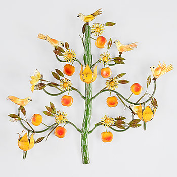 229702. VÄGGAPPLIQUE, plåt. 1900-tal.