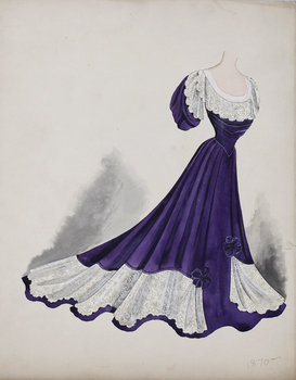 229836. MODEPLANSCHER, 14 st, bla Ernest Leduc, 21 rue des Acacias, Montmartre, Paris 1800-talets andra hälft.