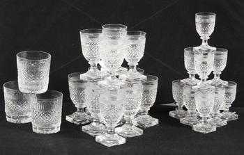 23147. GLASSERVIS, 22 delar, glas. Kosta, modell Kent.