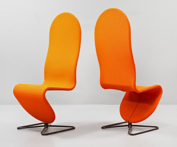 232058. STOLAR, ett par, System 1-2-3, Verner Panton.
