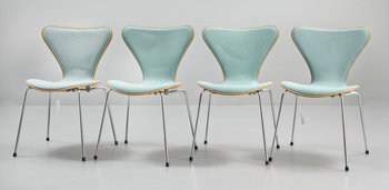232459. STOLAR, 4 st, Sjuan, Arne Jacobsen, Fritz Hansen, Danmark, 1992.