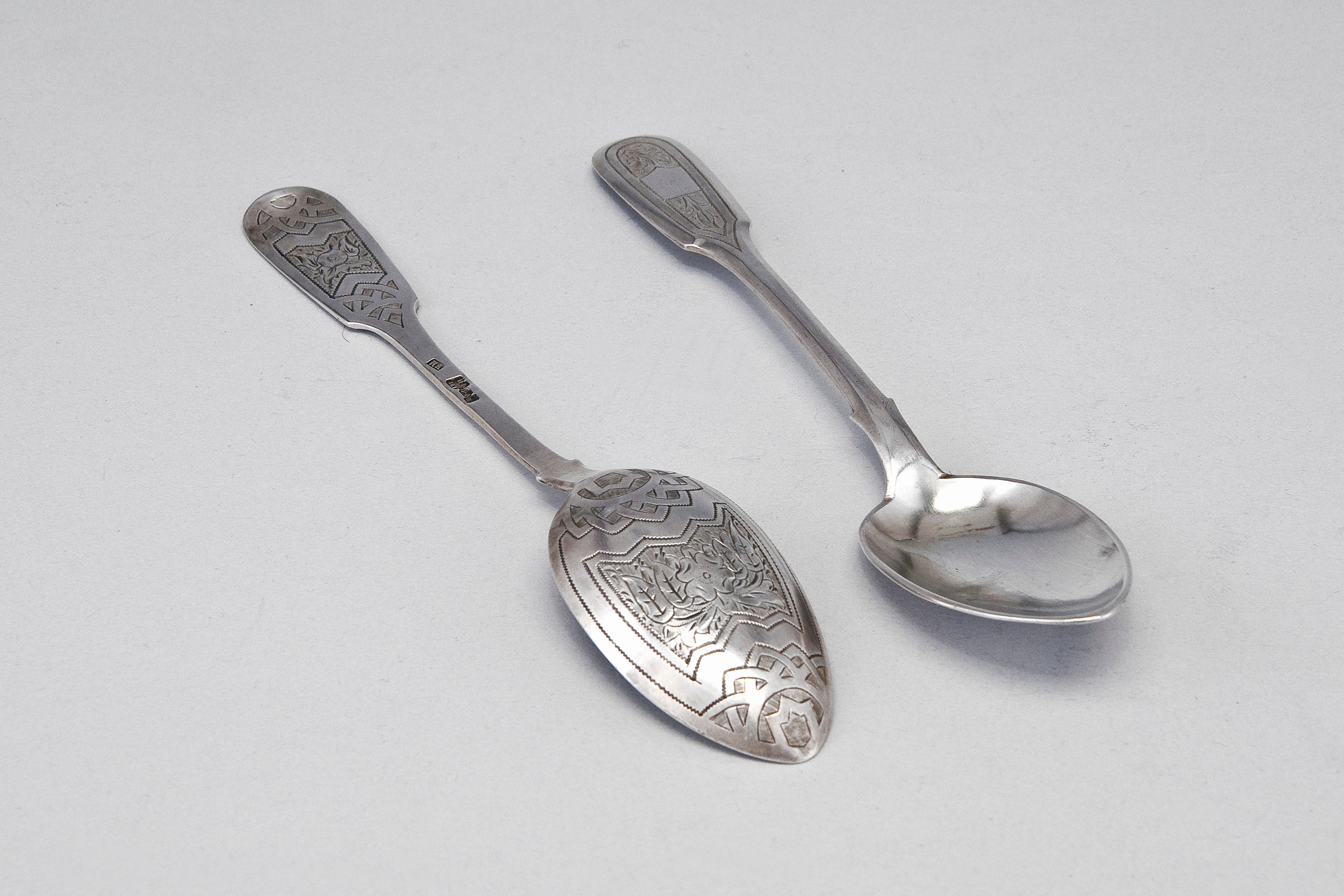 2 RUSSIAN SPOONS. Bukowskis