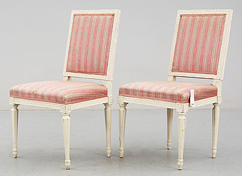 233676. STOLAR,  ett par, gustavianska, 1700-talets andra hälft.