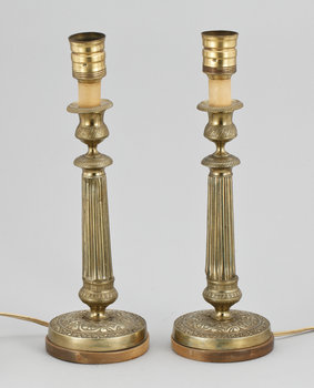 233863. BORDSARMATUR, ett par, metall, directoire stil, 1900-tal.