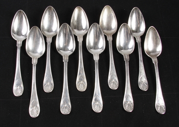 23607. MATSKEDAR, 10 st, empire, Anders Lundqvist, Stockholm 1834.