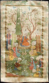 237132. SIDENMÅLERI, Persien, 18001900-tal.