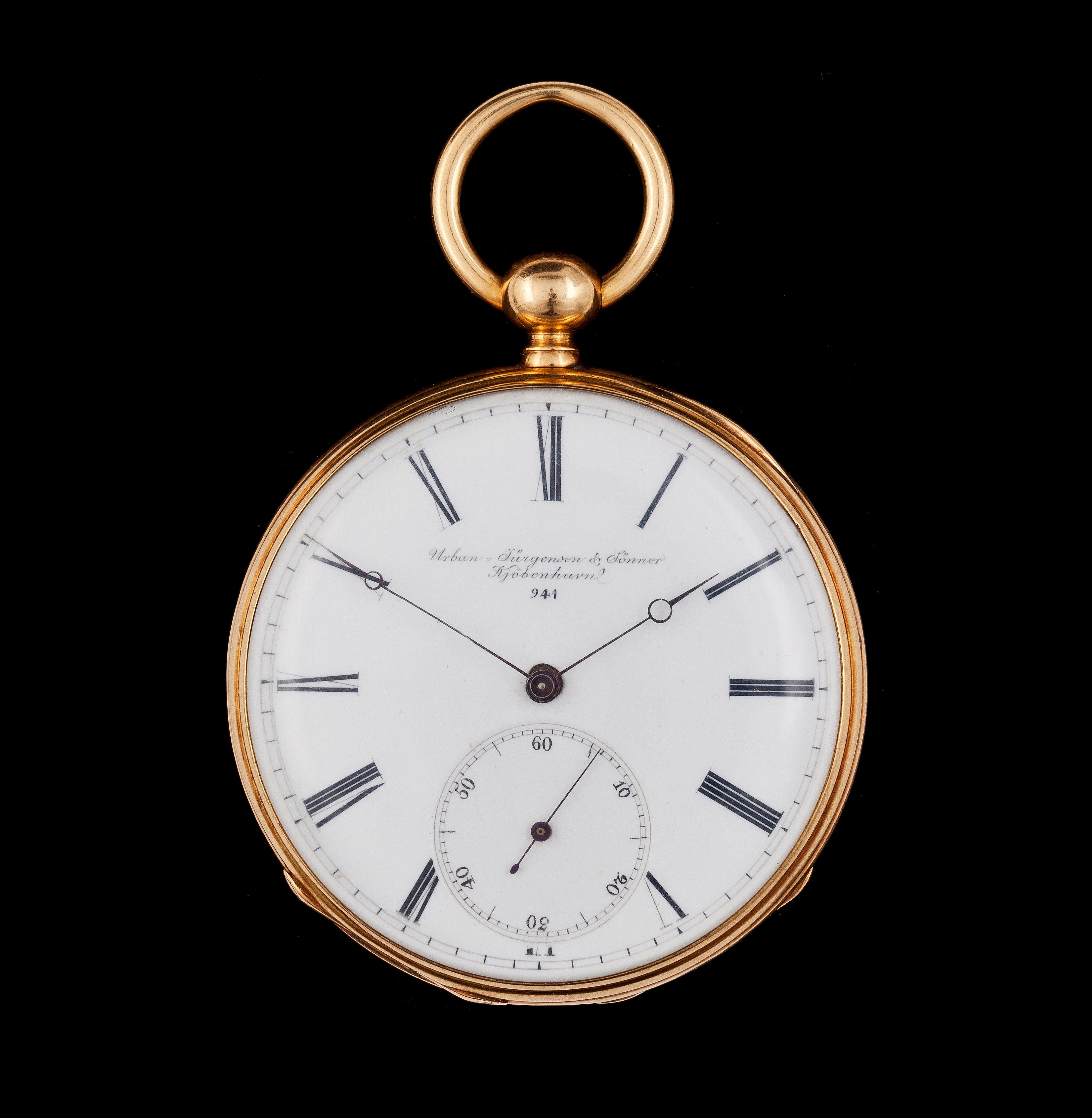 A gold pocket watch, Urban Jürgensen & Sönner, Copenhagen, late 19th