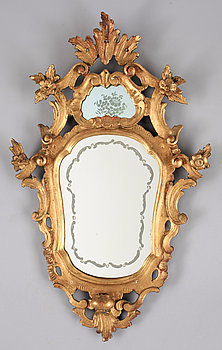 242631. SPEGELLAMPETTER, ett par, rokokostil, 1900-tal.