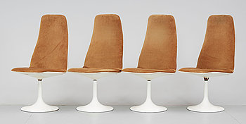243093. SNURRSTOLAR, 4 st, Johanson Design, Markaryd, 1970-tal.