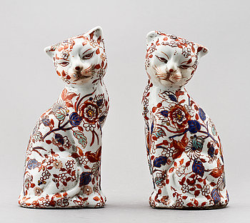 244037. FIGURINER, ett par, porslin, Kina, 1900-tal.