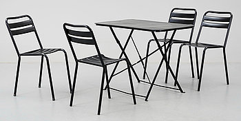 245320. TRÄDGÅRDSMÖBLER, 5 delar. Frankrike, 1900-talets mitt.
