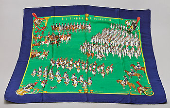 246843. SCARF, siden, Consulaire, design Ledox, Hermès, Paris.