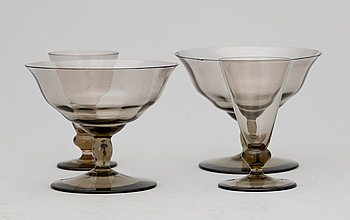 248522. SERVISDELAR, 19 st, glas, Sandvik, 1930-tal.