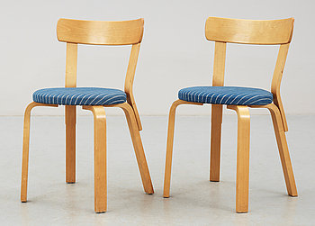 248945. STOLAR, 2 st, Alvar Aalto, 1950-tal.
