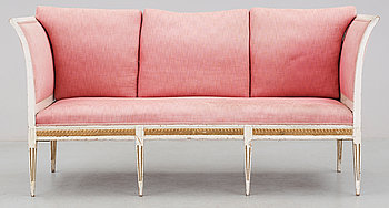 250348. BANKETTSOFFA, gustaviansk stil, 1800-talets slut.