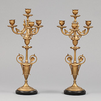 251797. KANDELABRAR, ett par, nyrenässans, 18001900-tal.