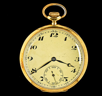 251979. FICKUR, 14 k guld. 1900-tal.