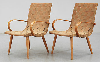 252498. KARMSTOLAR, ett par, trol Gustaf Axel Berg, 1940-tal.