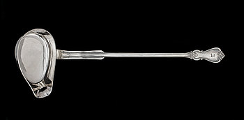 253221. SOPPSLEV, silver, Gustaf Möllenborg, Stockholm. 1848. Vikt ca 300 g.