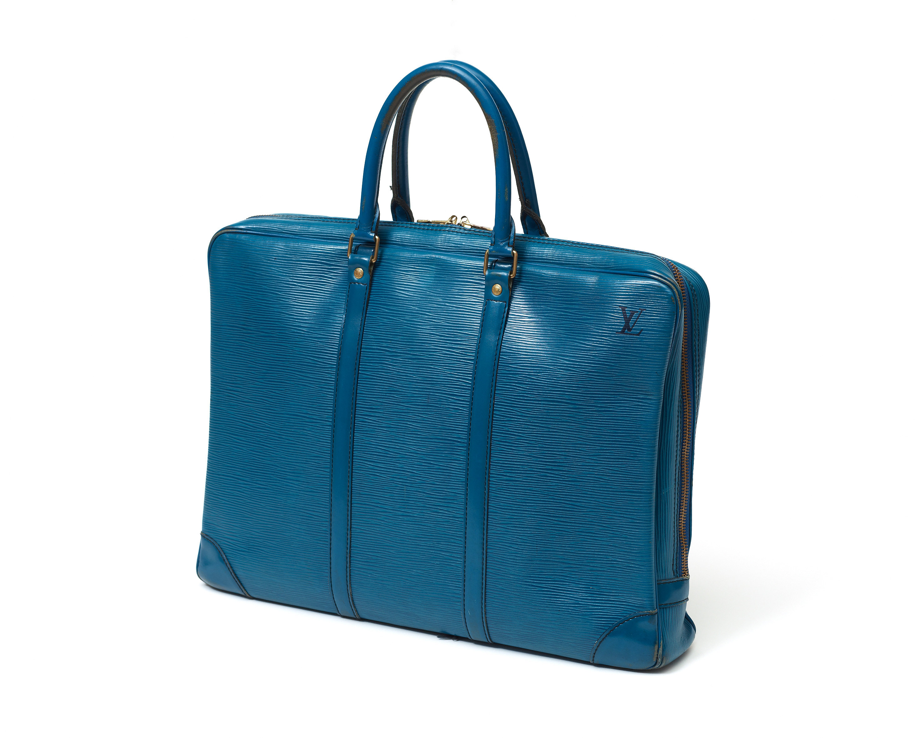 A blue epi leather handbag/briefcase by Louis Vuitton. Bukowskis