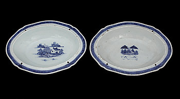 254226. KAROTTER, ett par, porslin, Kina, 1800-tal.