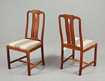 256197. STOLAR, 4 st, Ambassadör, Carl Malmsten samt MATBORD, 1900-talets andra hälft.