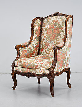 256689. FÅTÖLJ, rokokostil, 1900-tal.