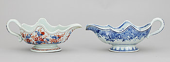 256787. SÅSSNIPOR, 2 st, porslin, Qianlong, Kina 1700-tal.