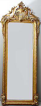257166. SPEGEL, nyrokoko, 1800-talets andra hälft.