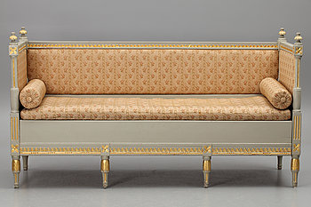 257381. SOFFA, gustavianskt provinsarbete. 1800-talets början. Trol Lindome.