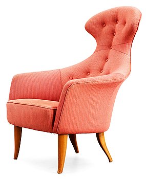 8. A Kerstin Hörlin-Holmquist 'Stora Eva' armchair, Nordiska Kompaniet, Nyköping 1950's-60's.