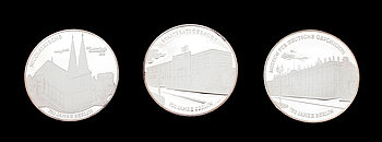 257771. MEDALJER, 4 st, silver, 1900-tal. Tot vikt ca 410 gram.