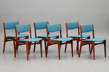 258154. STOLAR, 6 st, Danmark, 1900-talets andra hälft.