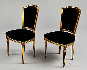 258268. SALONGSGRUPP, 6 delar, gustaviansk stil, 1900-talets mitt.