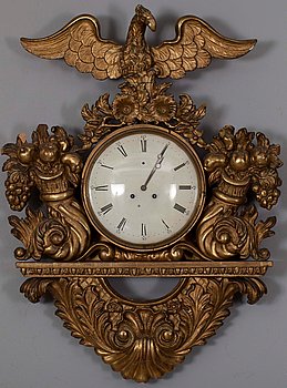 258819. VÄGGPENDYL, senempire, 1800-talets mitt.