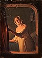 JOHAN GUSTAF SANDBERG, Girl by light. Signe...