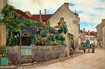 89. Hjalmar Sandberg, Street scene from Vichy.